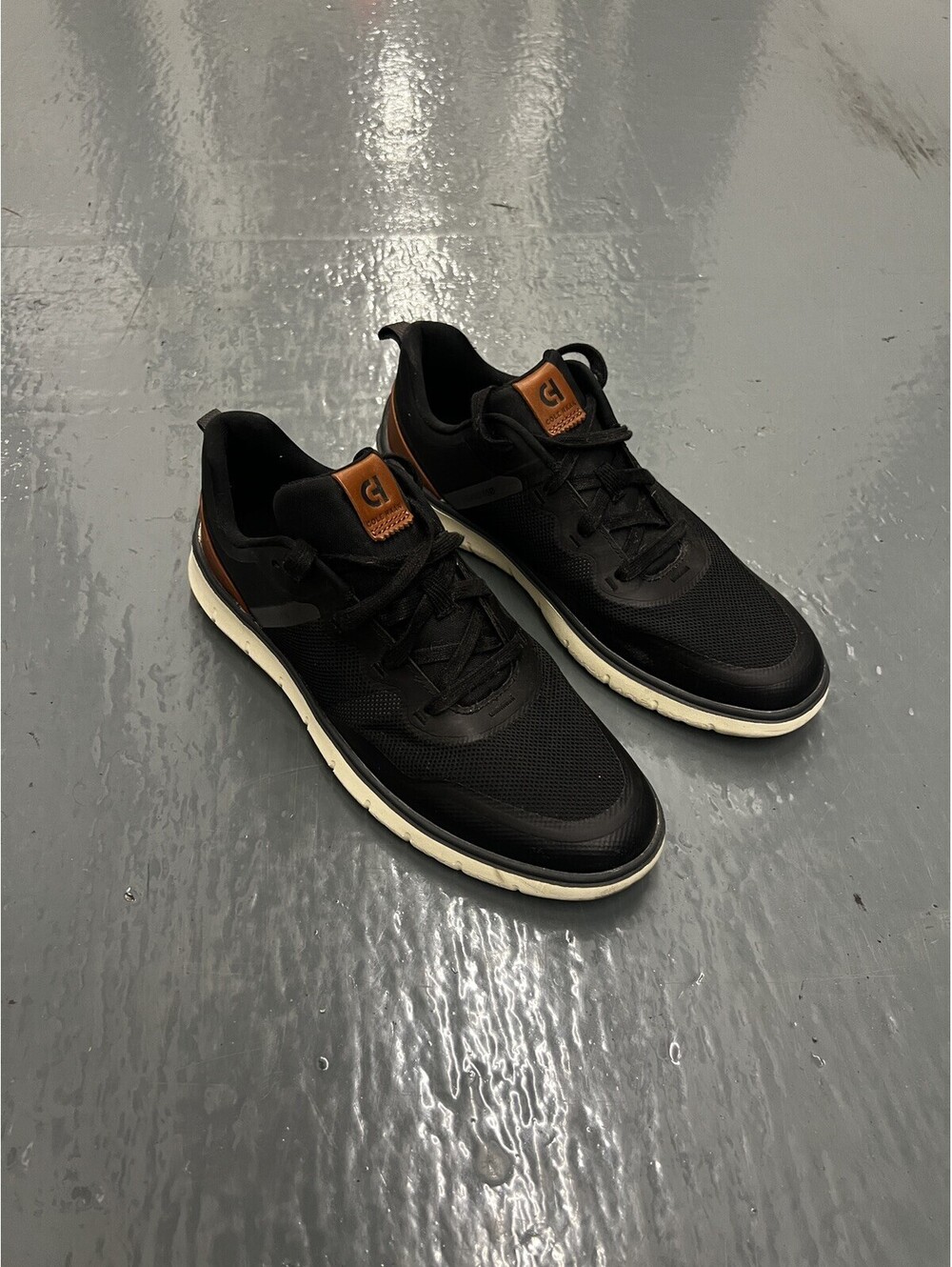 Cole Haan Generation ZeroGrand Textured Lace-Up Men's Sneakers Shoes Size 9.5